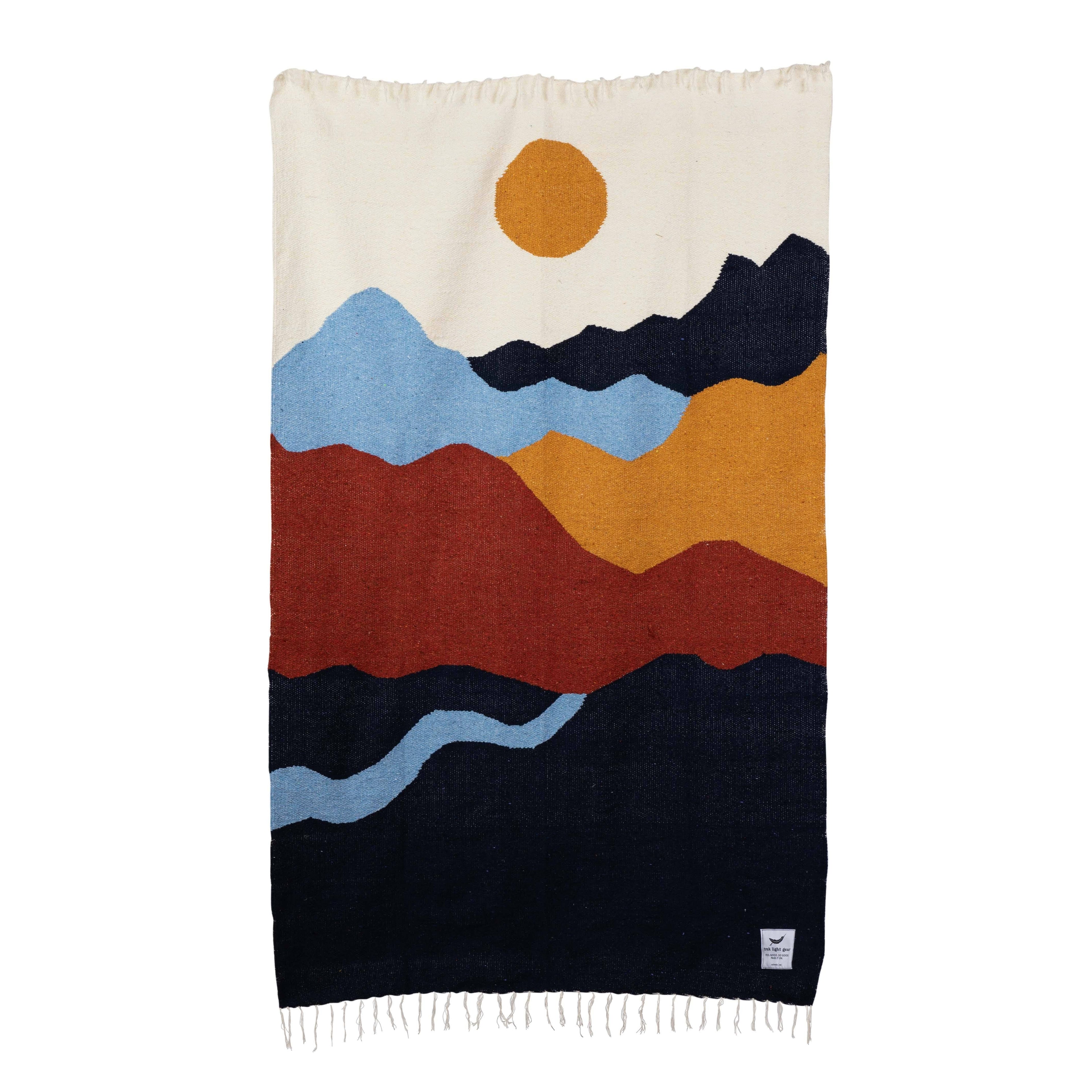 Handwoven Throw Blanket | Mountains