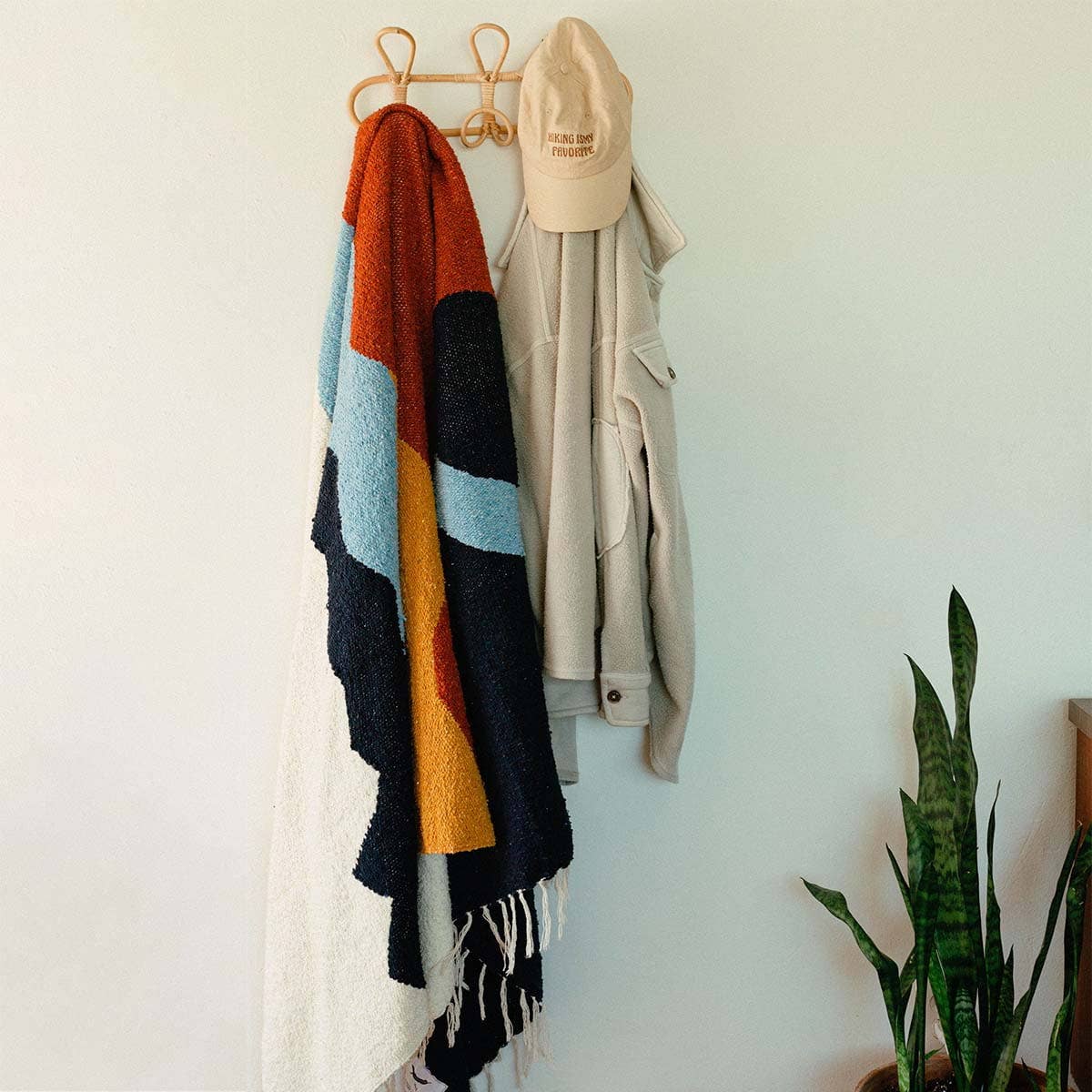 Handwoven Throw Blanket | Mountains