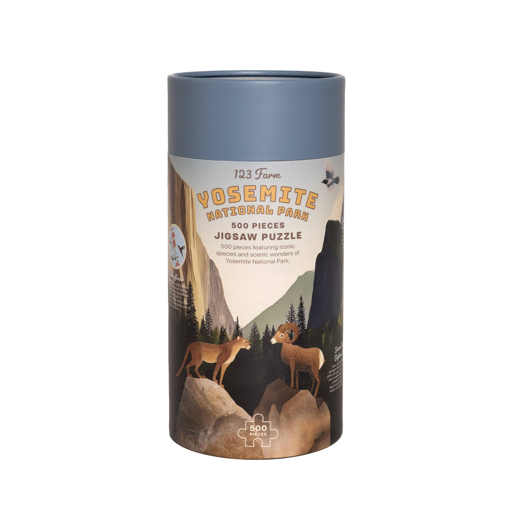Yosemite Puzzle – 500 Pc Tube with Vintage Illustrations