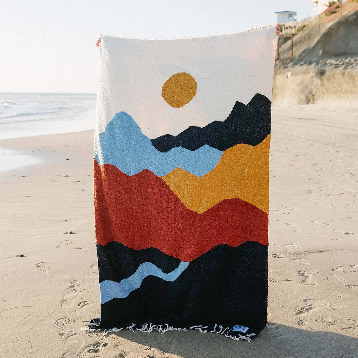 Handwoven Throw Blanket | Mountains